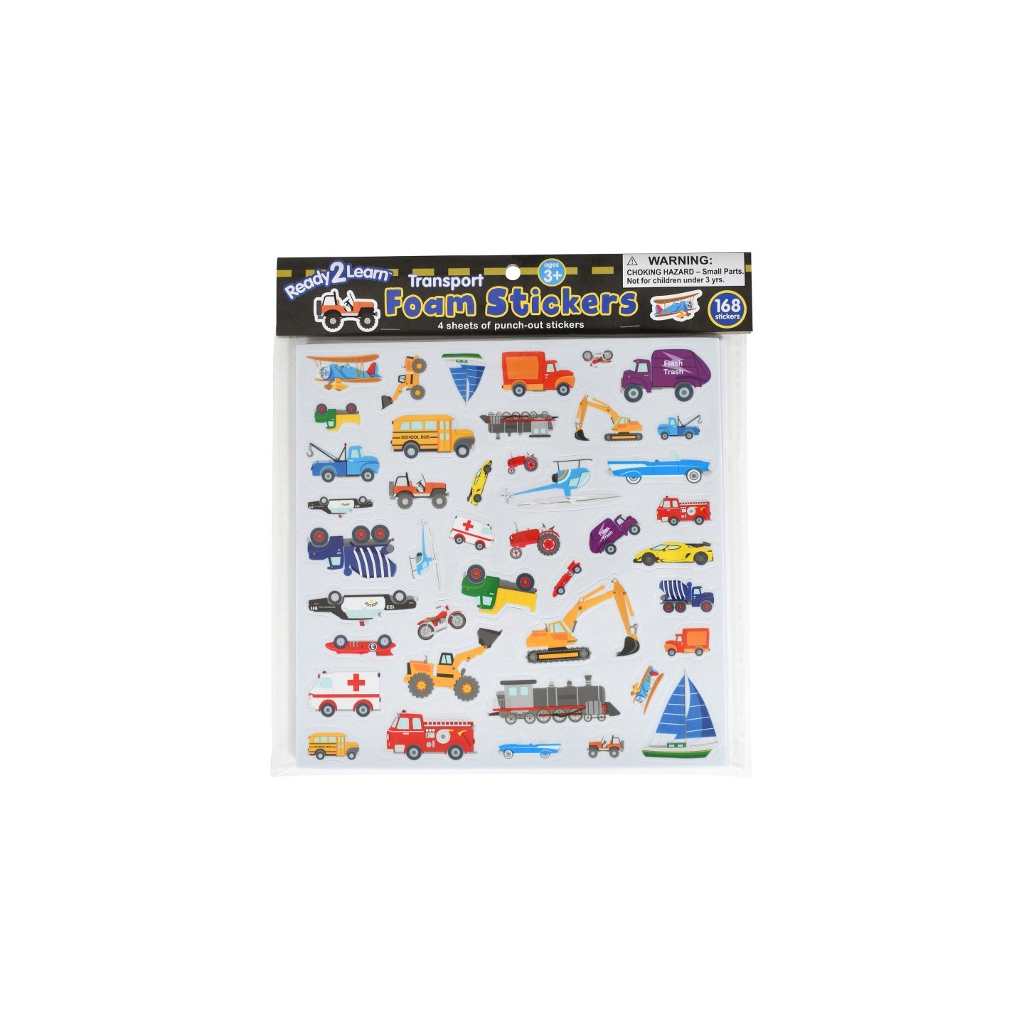 READY 2 LEARN™ Foam Stickers - Transport - Pack of 168