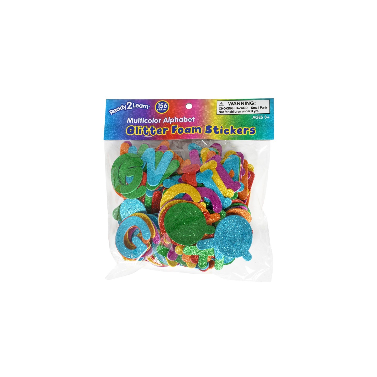 READY 2 LEARN™ Glitter Foam Stickers - Alphabet - Multicolor - Pack of 156