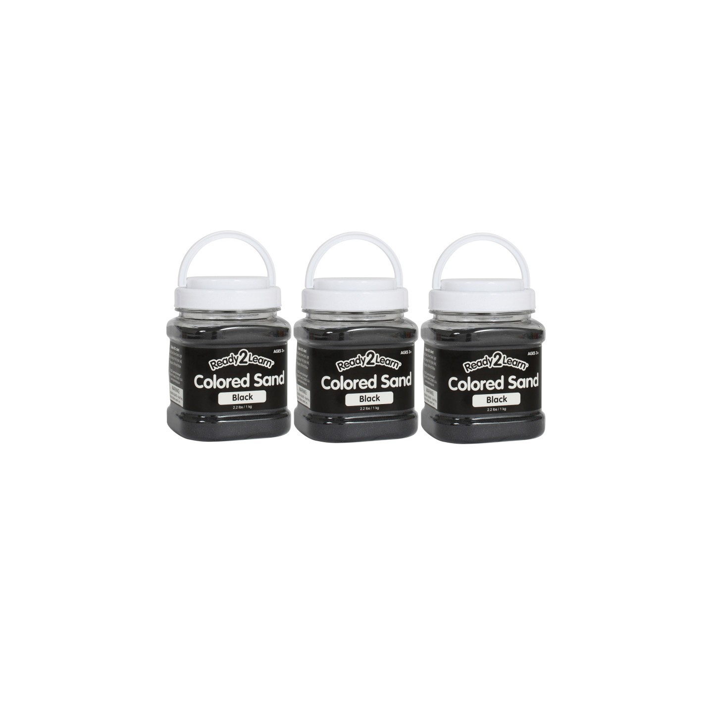 READY 2 LEARN™ Colored Sand - Black - 2.2 lb. Jar - Pack of 3