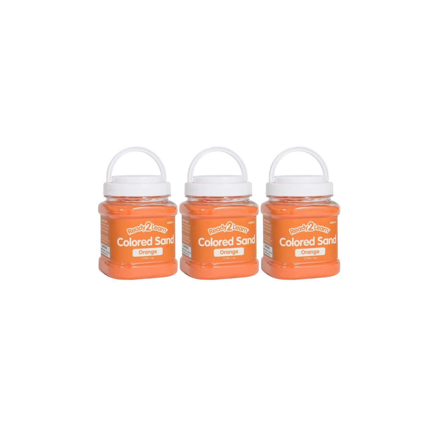 READY 2 LEARN™ Colored Sand - Orange - 2.2 lb. Jar - Pack of 3