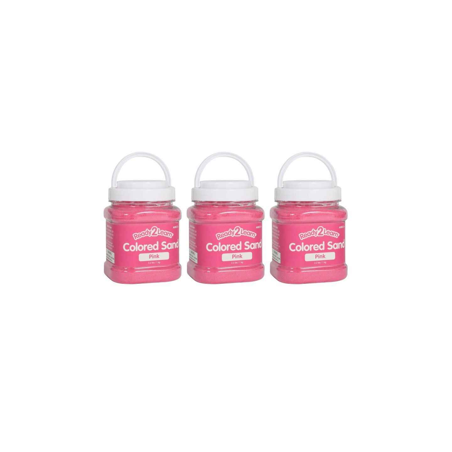 READY 2 LEARN™ Colored Sand - Pink - 2.2 lb. Jar - Pack of 3