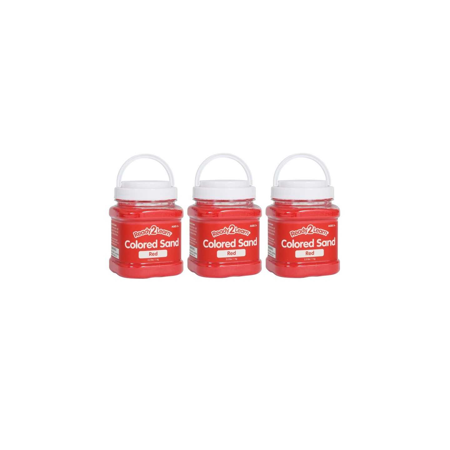 READY 2 LEARN™ Colored Sand - Red - 2.2 lb. Jar - Pack of 3
