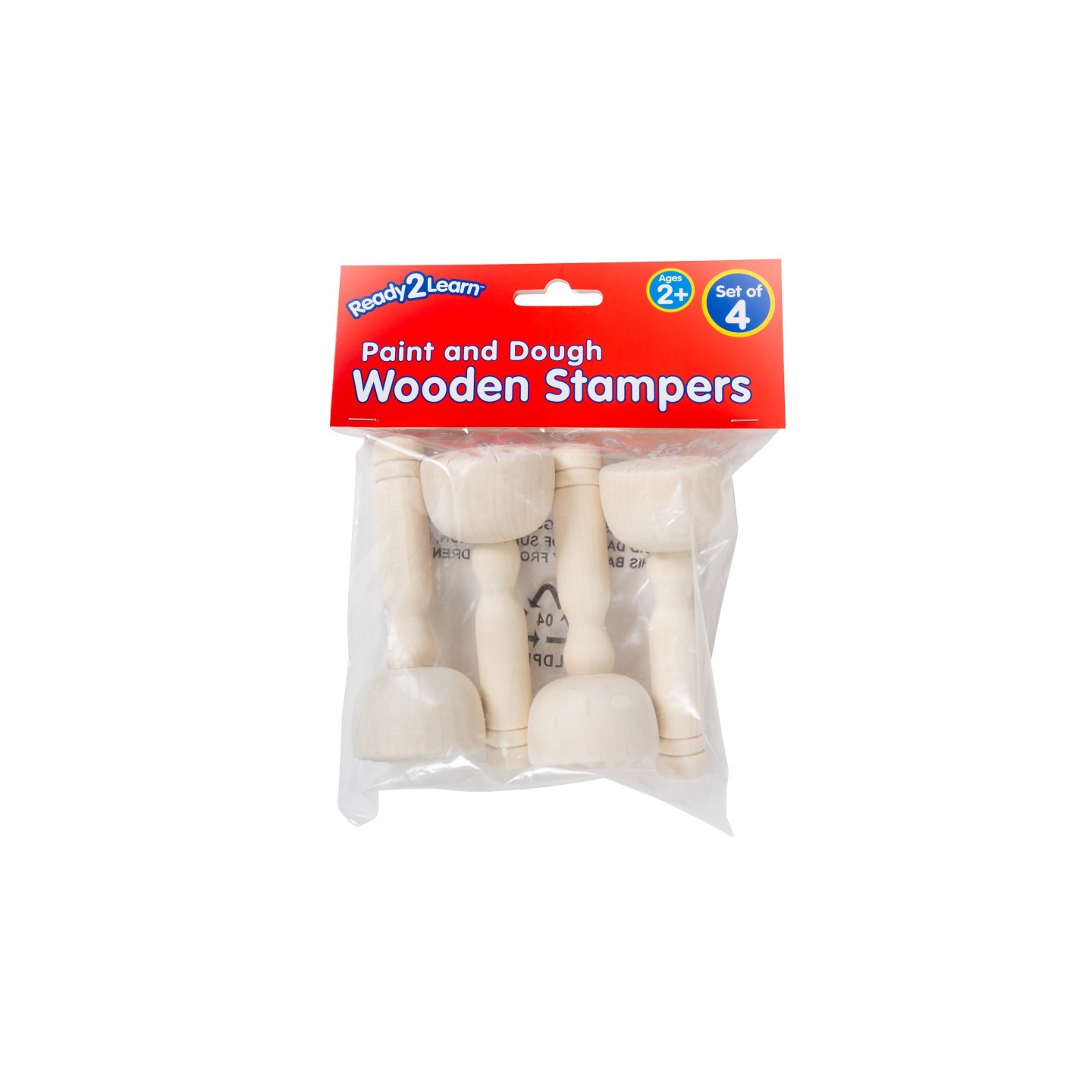 READY 2 LEARN™ Wooden Dough Stampers - Set of 4