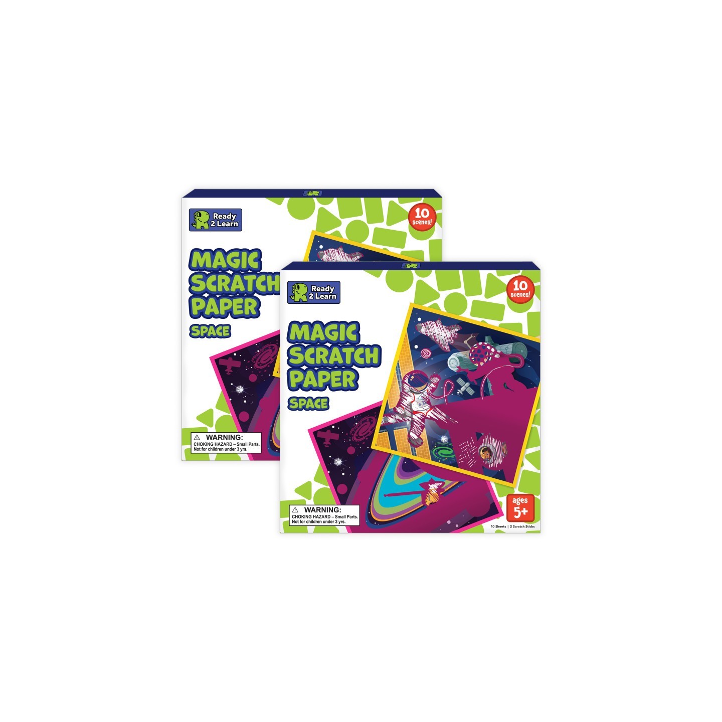 READY 2 LEARN™ Magic Scratch Paper, Space, 10 Per Pack, 2 Packs