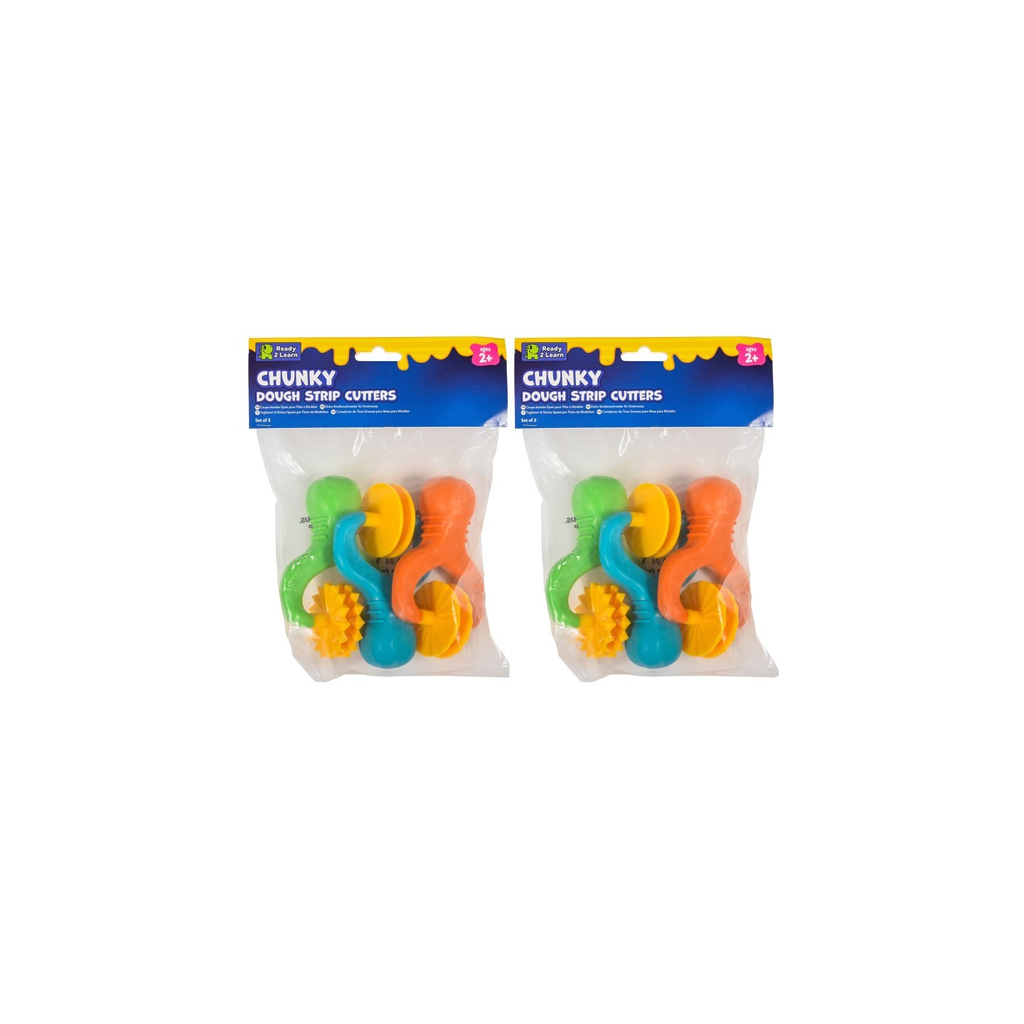 READY 2 LEARN™ Chunky Dough Strip Cutters, 3 Per Set, 2 Sets