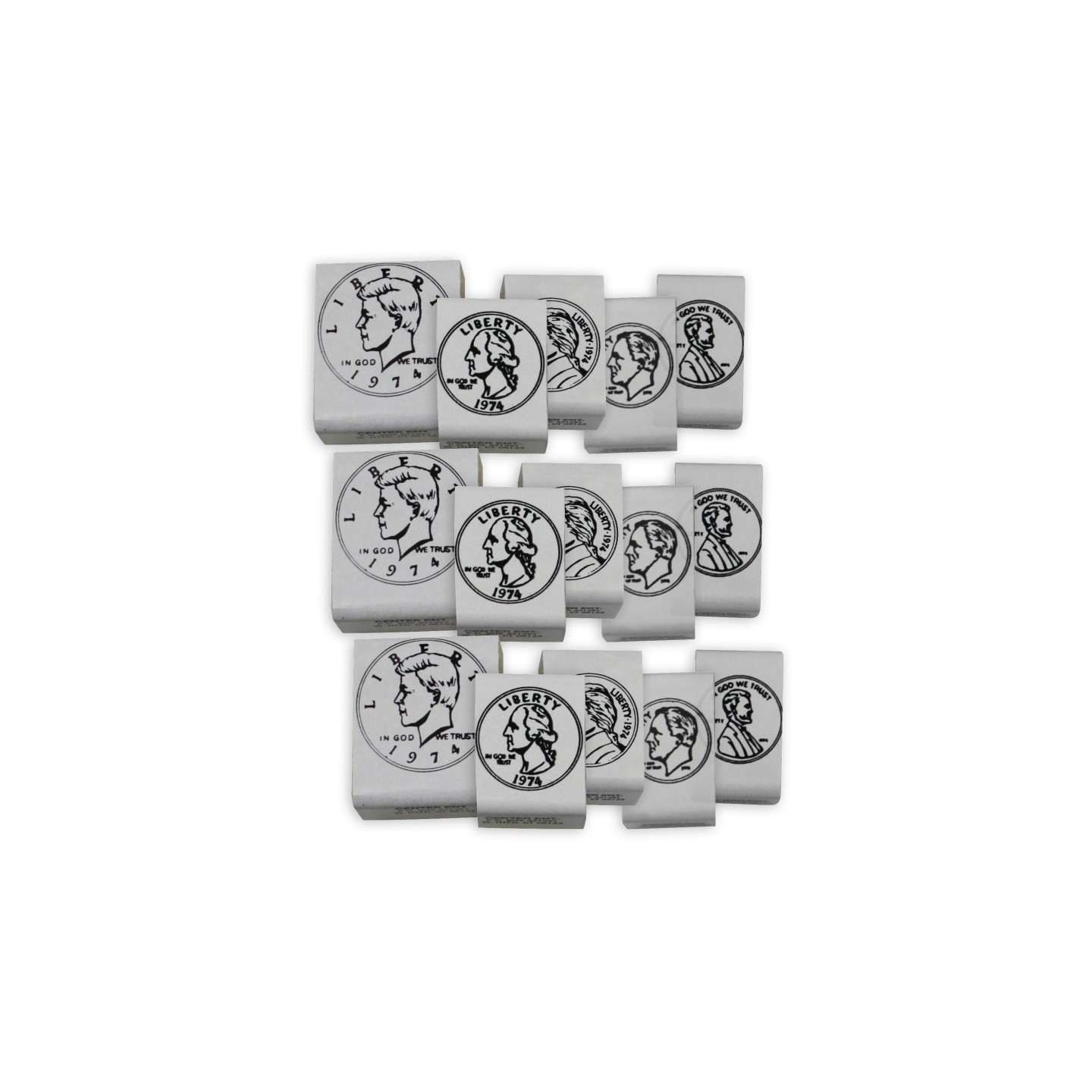 READY 2 LEARN™ Coin Stamps - Heads - 5 Per Set - 3 Sets