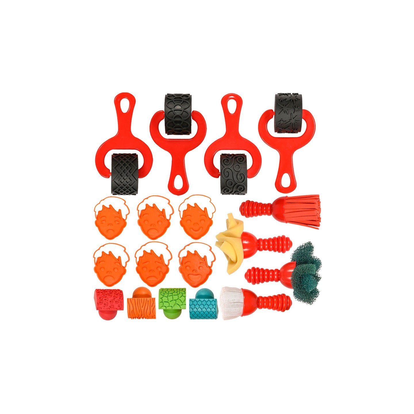 READY 2 LEARN™ Smudge 'N' Roll Paint & Dough Tools, Set of 18