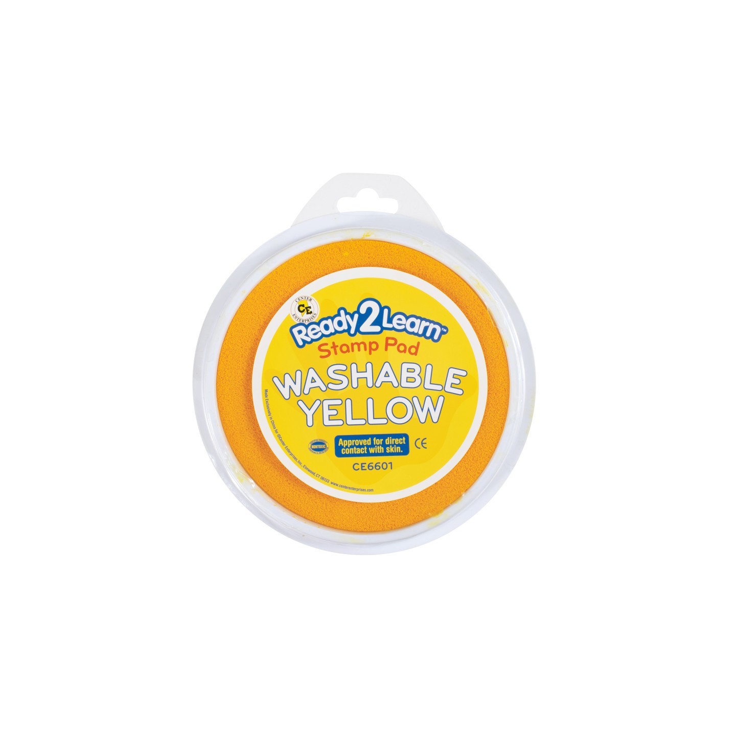 READY 2 LEARN™ Jumbo Circular Washable Stamp Pad - Yellow - 5.75" dia.