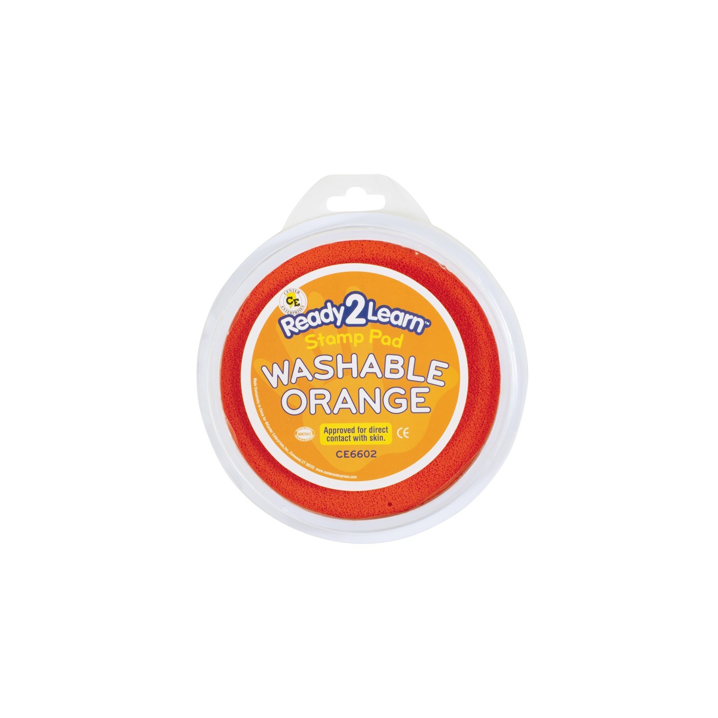 READY 2 LEARN™ Jumbo Circular Washable Stamp Pad - Orange - 5.75" dia.