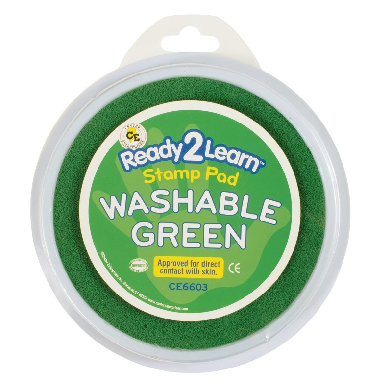 READY 2 LEARN™ Jumbo Circular Washable Stamp Pad - Green - 5.75" dia.