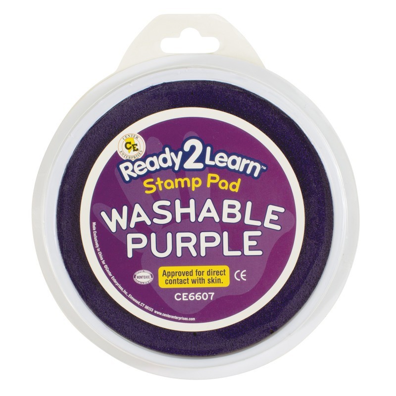 READY 2 LEARN™ Jumbo Circular Washable Stamp Pad - Purple - 5.75" dia.