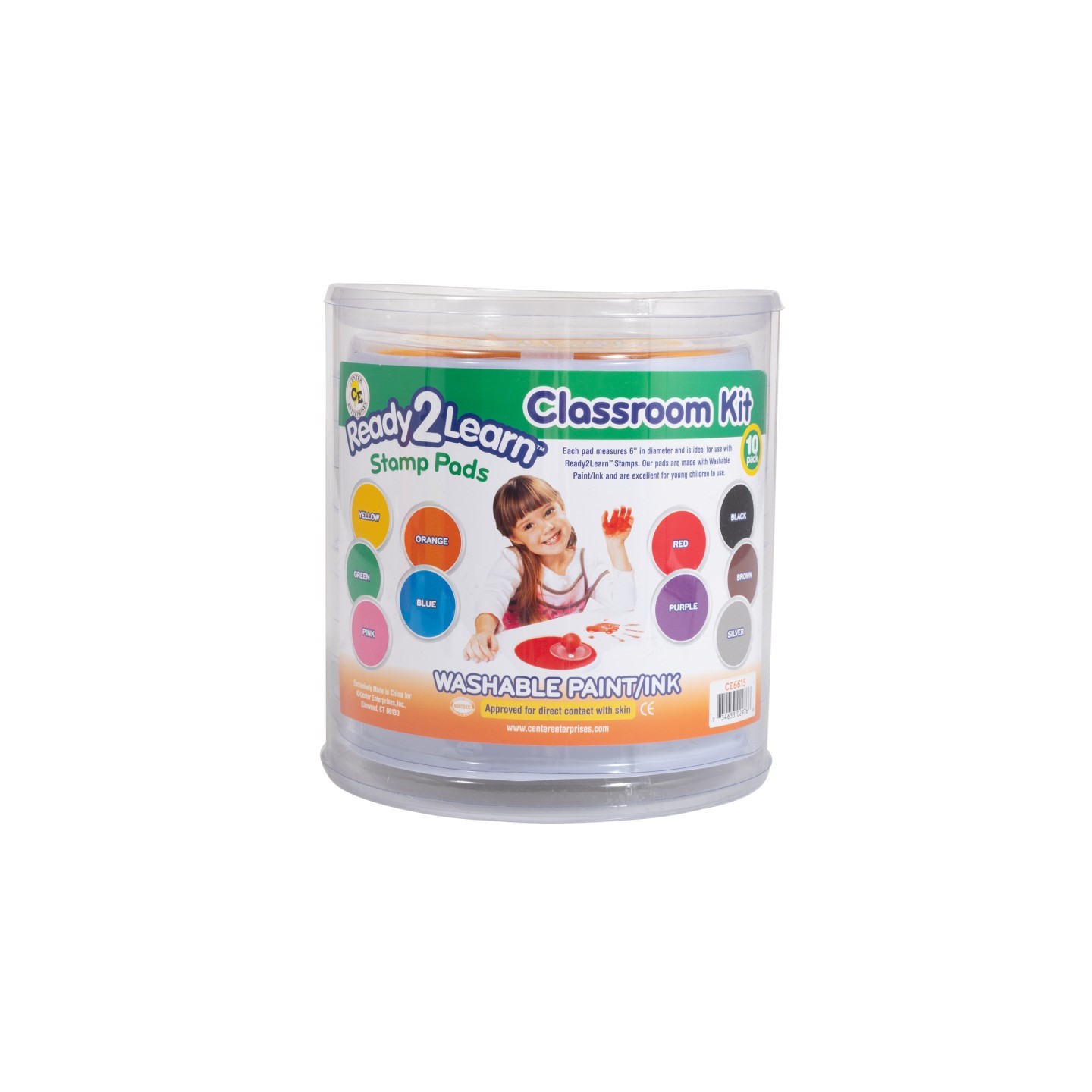 READY 2 LEARN™ Jumbo Circular Washable Stamp Pads - Set of 10