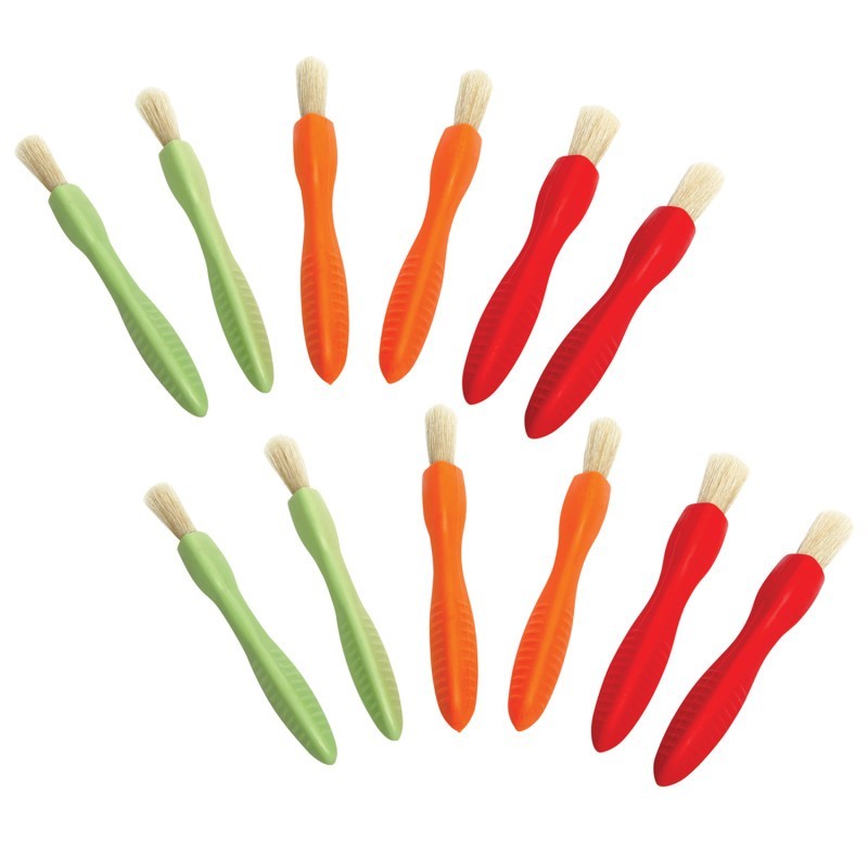 READY 2 LEARN™ Triangle Grip Paint Brushes - 3 Sizes - 6 Per Set - 2 Sets
