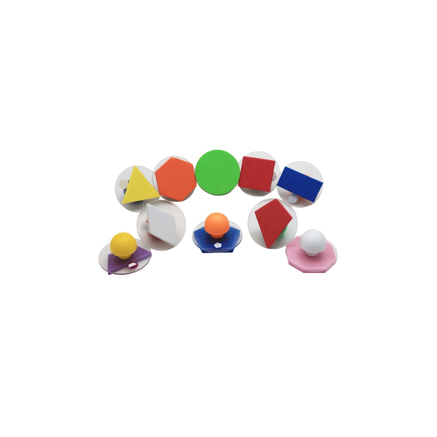 READY 2 LEARN™ Giant Stampers - Geometric Shapes - Filled In - Set of 10