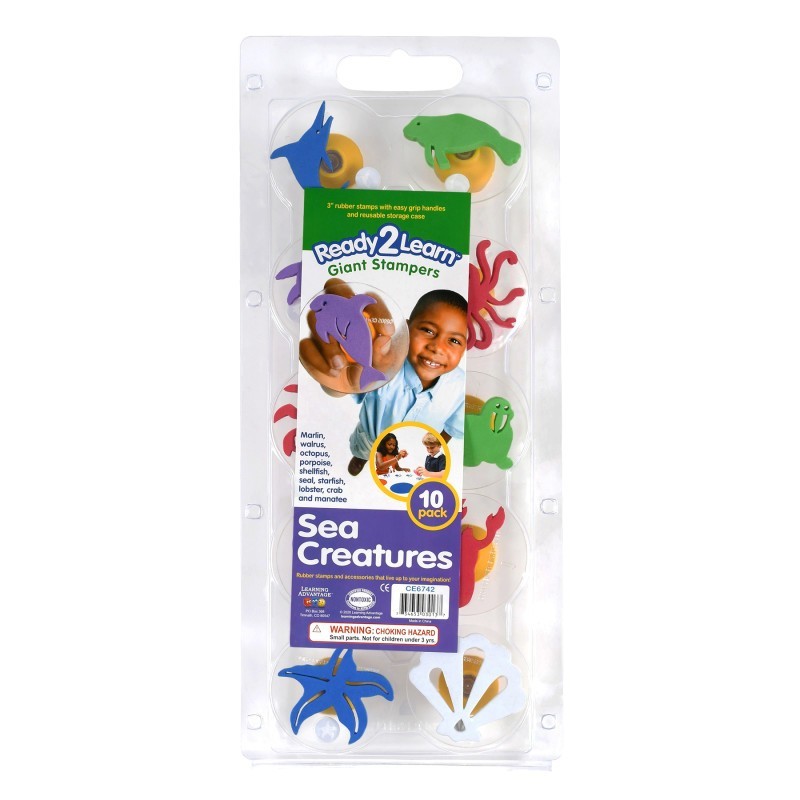 READY 2 LEARN™ Giant Stampers - Sea Creatures - Set of 10