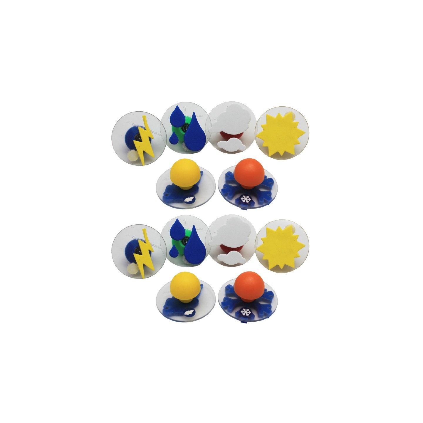 READY 2 LEARN™ Giant Stampers - Weather Patterns - 6 Per Set - 2 Sets