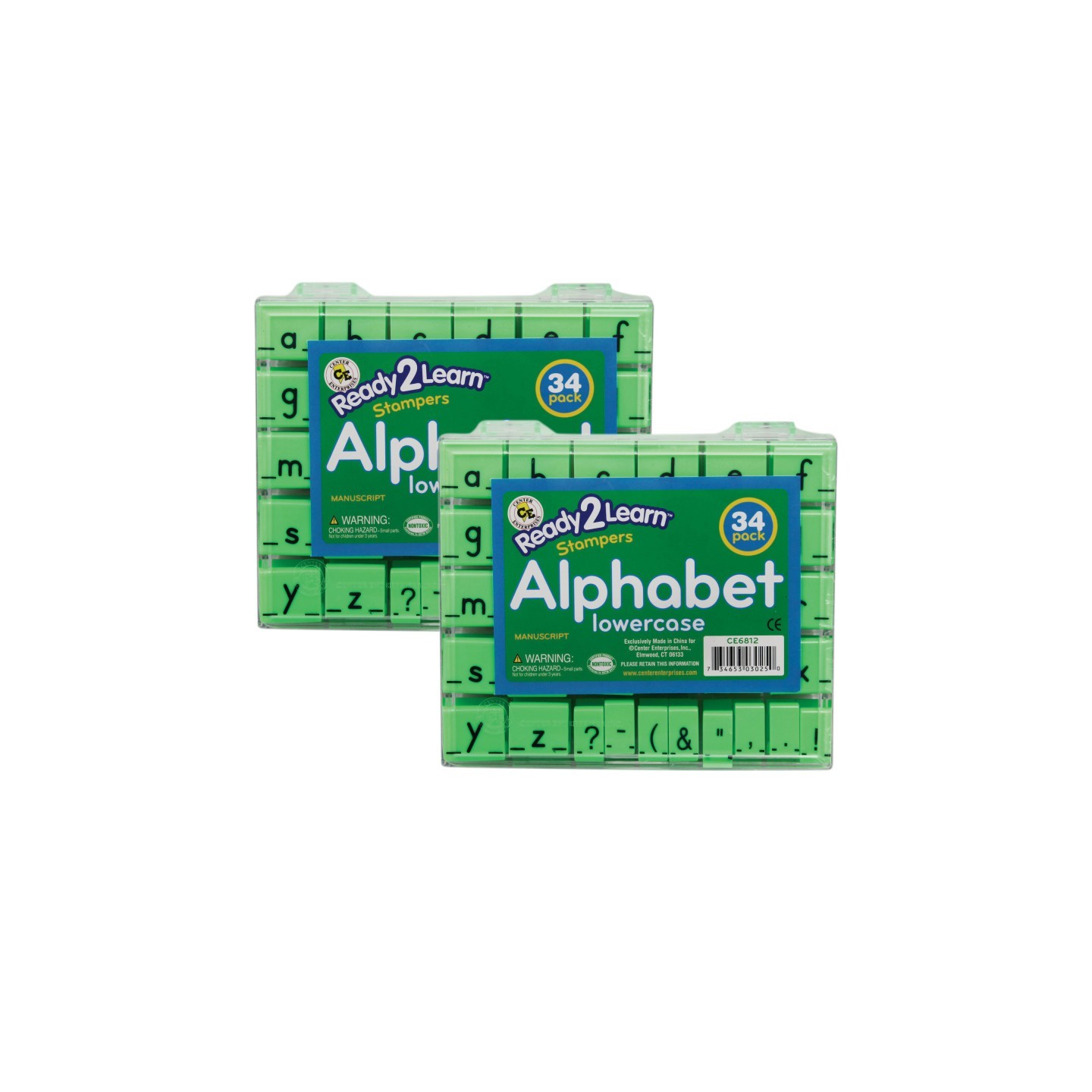 READY 2 LEARN™ Alphabet Stamps - Lowercase - Small - 34 Per Set - 2 Sets
