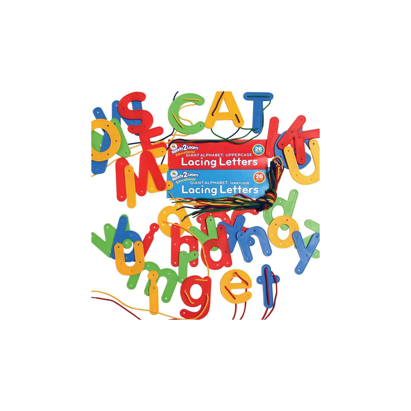 READY 2 LEARN™ Lacing Alphabet - Uppercase and Lowercase - Set of 52