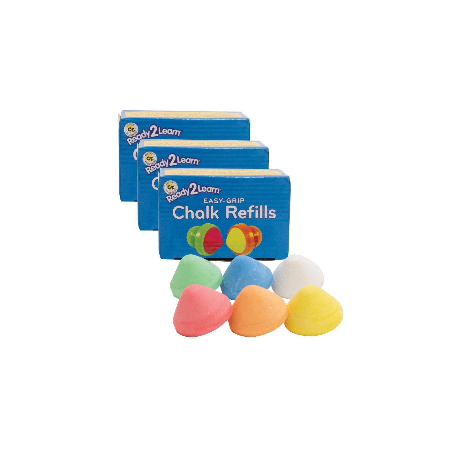 READY 2 LEARN™ Easy Grip Chalk - Refills - 6 Per Pack, 3 Packs