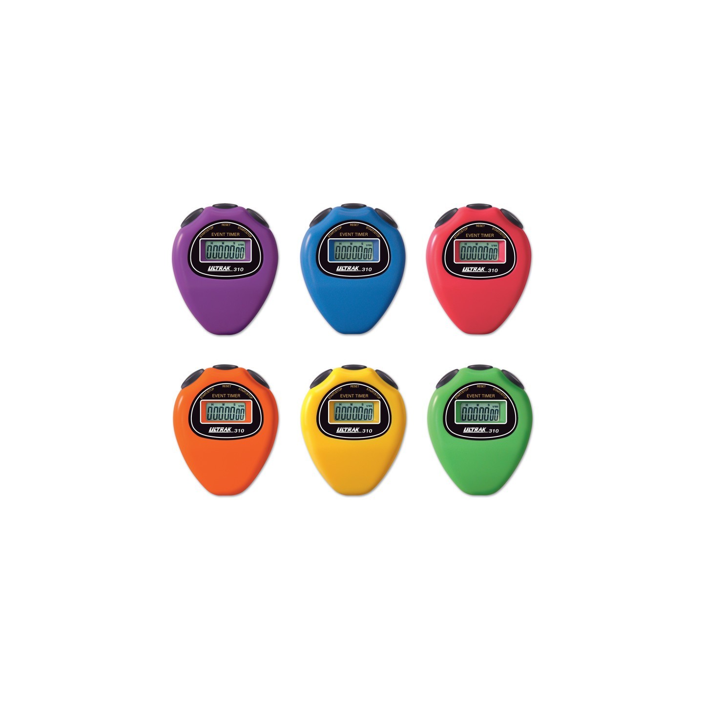 ULTRAK 310 Event Timer Rainbow Set, Set of 6