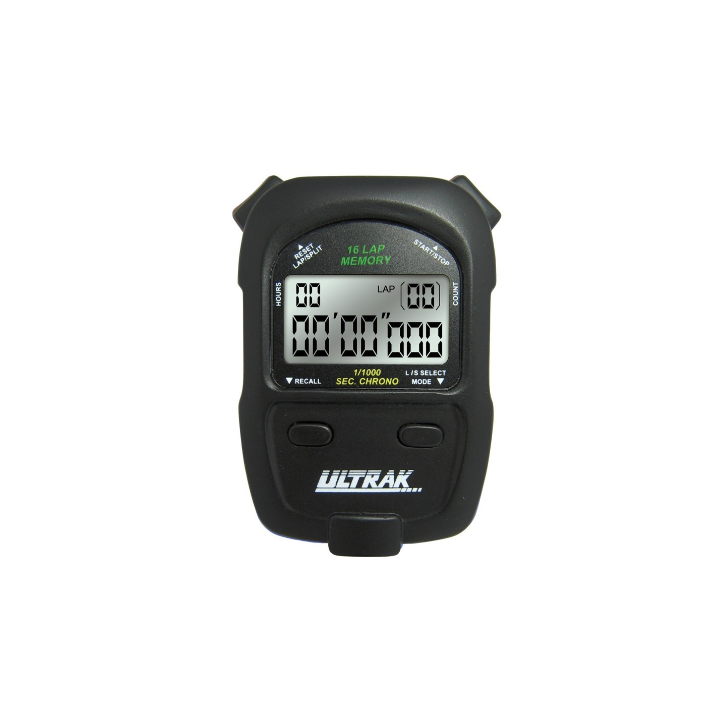 ULTRAK 460 16 Lap Memory Black Stopwatch