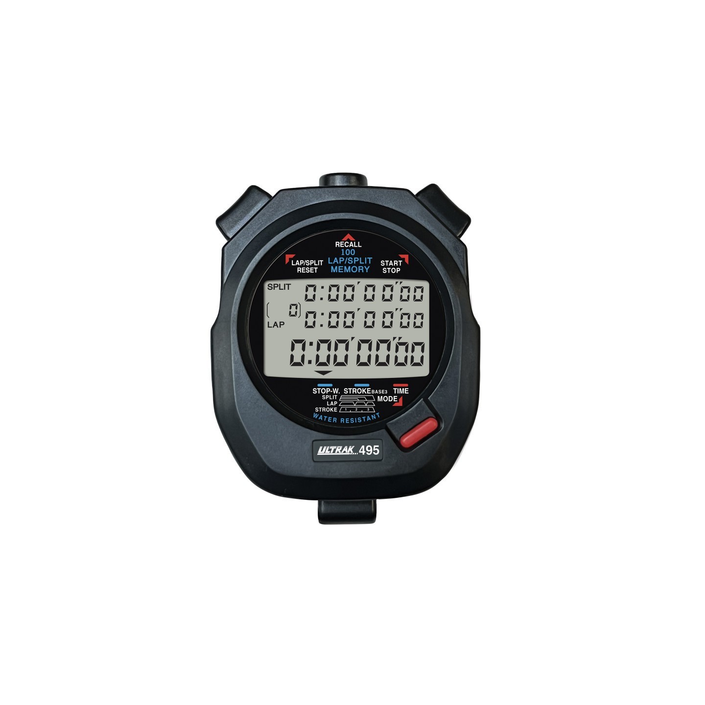 ULTRAK 495 100 Memory Stopwatch, Black