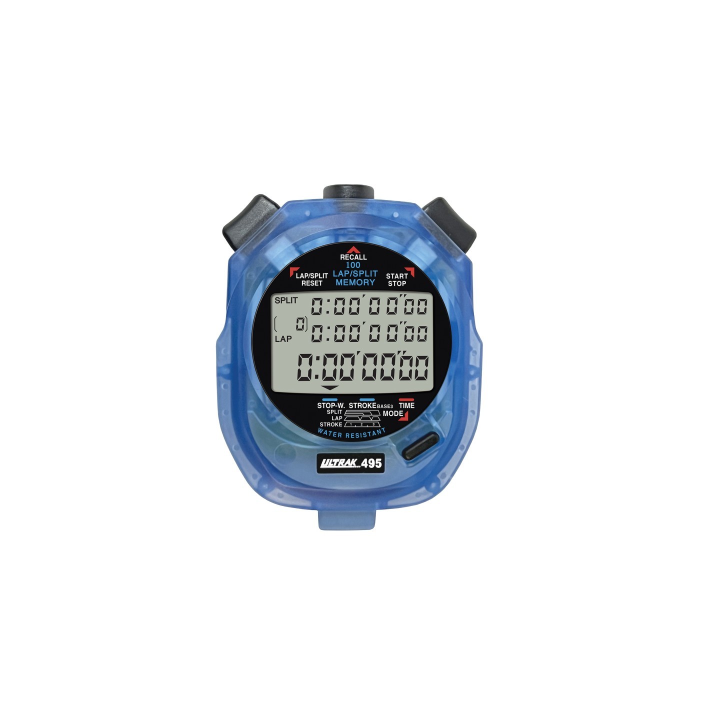 ULTRAK 495 100 Memory Stopwatch, Blue
