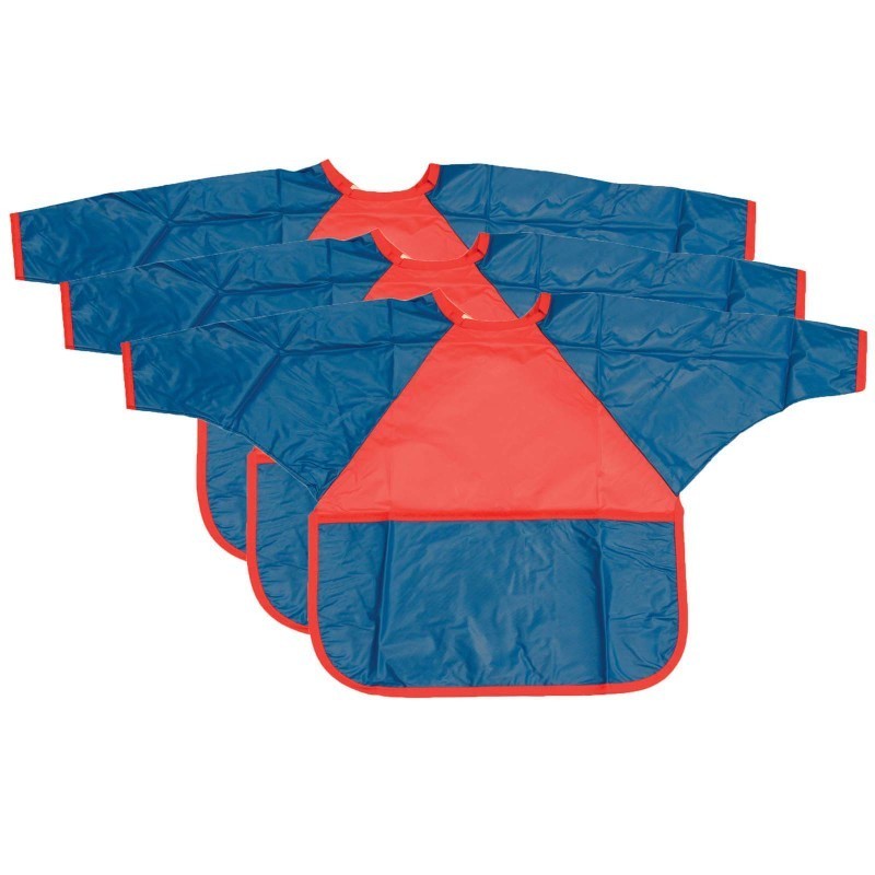 Children's Factory Washable Smock, 18 Months - 3 Years, Pack of 3