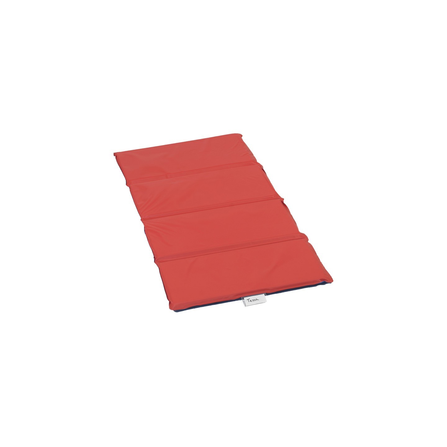 Angeles 1" 4 Section Folding Rest Nap Mat - Red/Blue