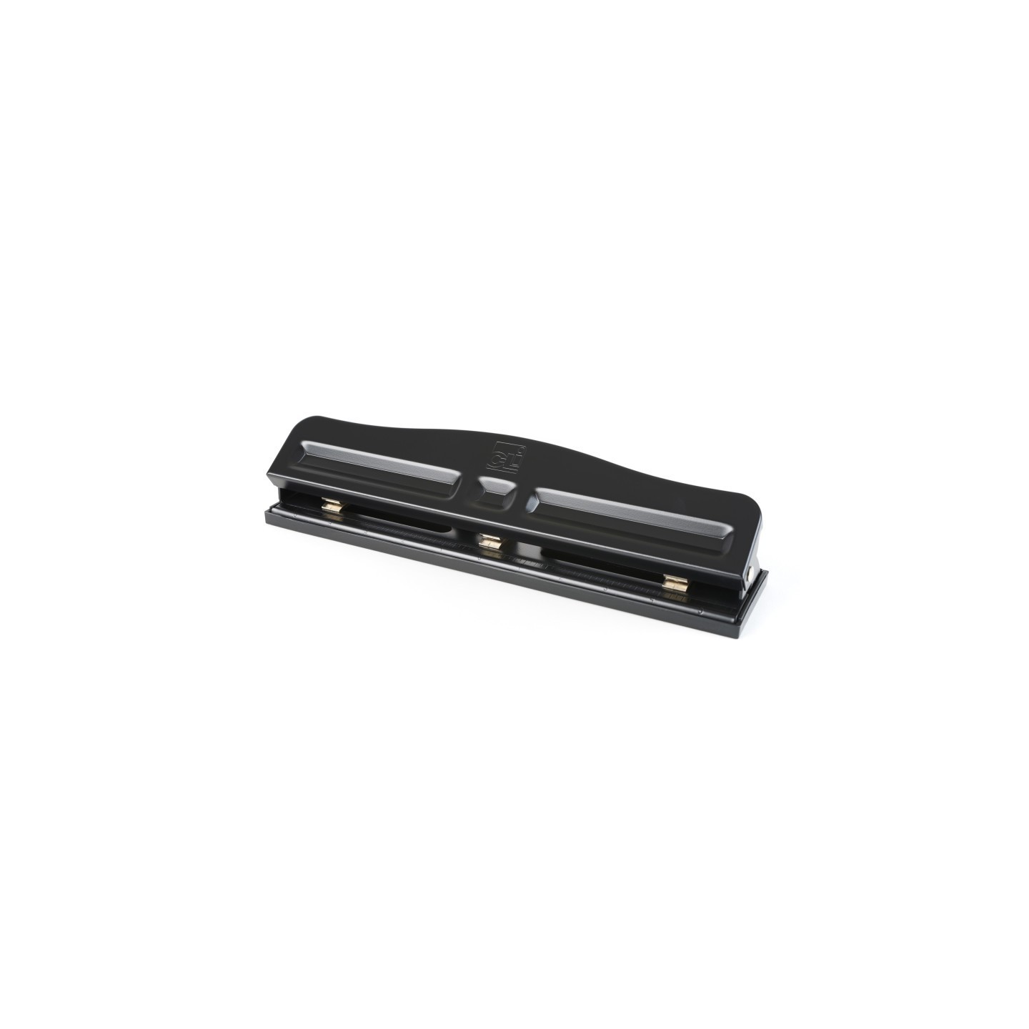 Charles Leonard 3-Hole Paper Punch, Adjustable Holes, 12 Sheet Capacity, Black