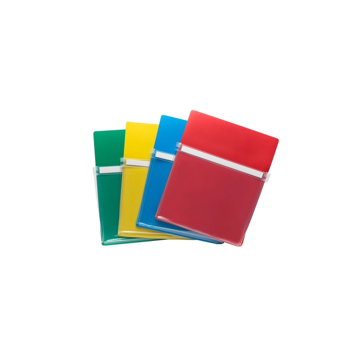 Charles Leonard Magnetic Pockets, 9.5"W x 11.75"H, 4 Assorted Colors Per Pack