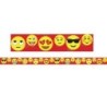 Charles Leonard Magnetic Straight Borders/Trims, 1.5" x 24", Emotion Icon Theme, Pack of 12