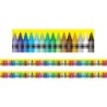 Charles Leonard Borders/Trims, Magnetic, Rectangle Cut - 1-1/2" x 24", Crayon Theme, 24' per Pack, 2 Packs