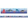 Charles Leonard Magnetic Straight Borders/Trims, 1.5" x 24", Sea Life Theme, Pack of 12