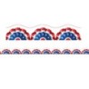 Charles Leonard Magnetic Scallop Borders/Trims, 1.5" x 24", Patriotic Theme, Pack of 12