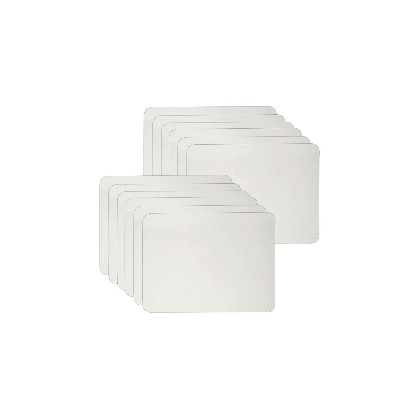 Charles Leonard Dry Erase Lap Board, Plain 1-Sided, 9" x 12", Pack of 12