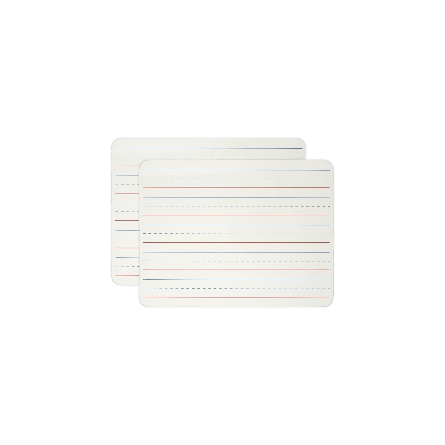 Charles Leonard Dry Erase Board, Two-Sided Lined/Plain, 9" x 12", Pack of 2