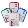 Charles Leonard Framed Magnetic Dry Erase Board with Marker & Magnets, Assorted Colors, 8.5" x 11", Pack of 4