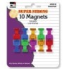 Charles Leonard Push Pin Style Magnets, Super Strong, Assorted Colors, Pack of 10