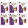 Charles Leonard Push Pin Style Super Strong Strength Magnets, Assorted Colors, 10 Per Pack, 6 Packs