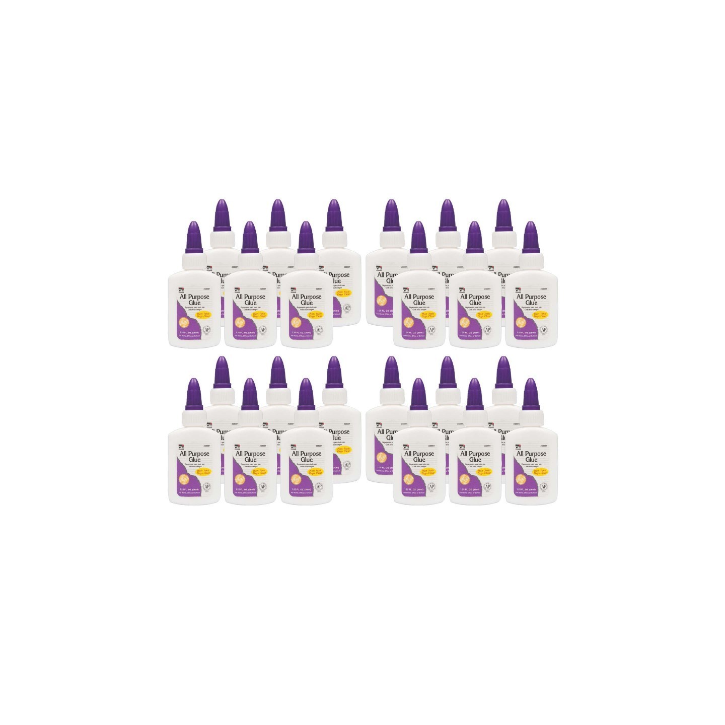 Charles Leonard All Purpose Glue, 1.25 oz, 24 Bottles