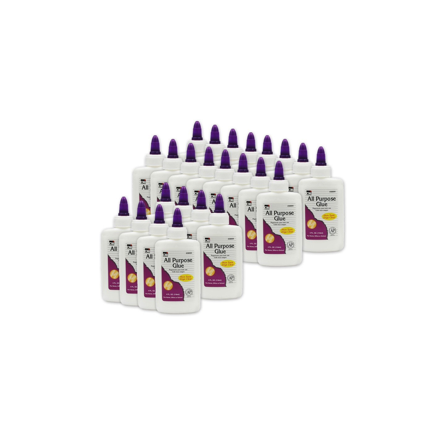 Charles Leonard All Purpose Glue, 4 oz., 24 Bottles