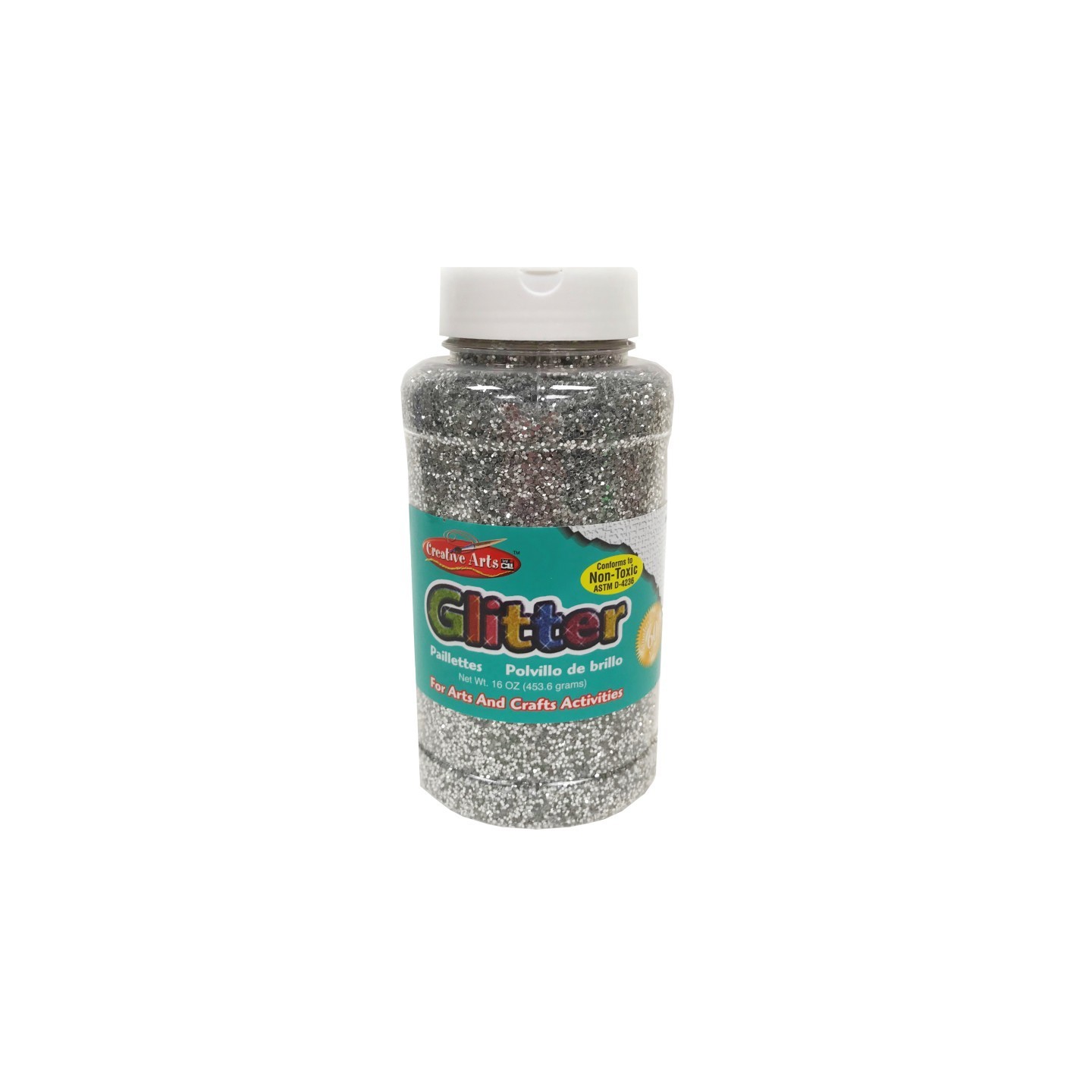 Charles Leonard Creative Arts by Charles Leonard Glitter, 16 oz. Bottle, Silver