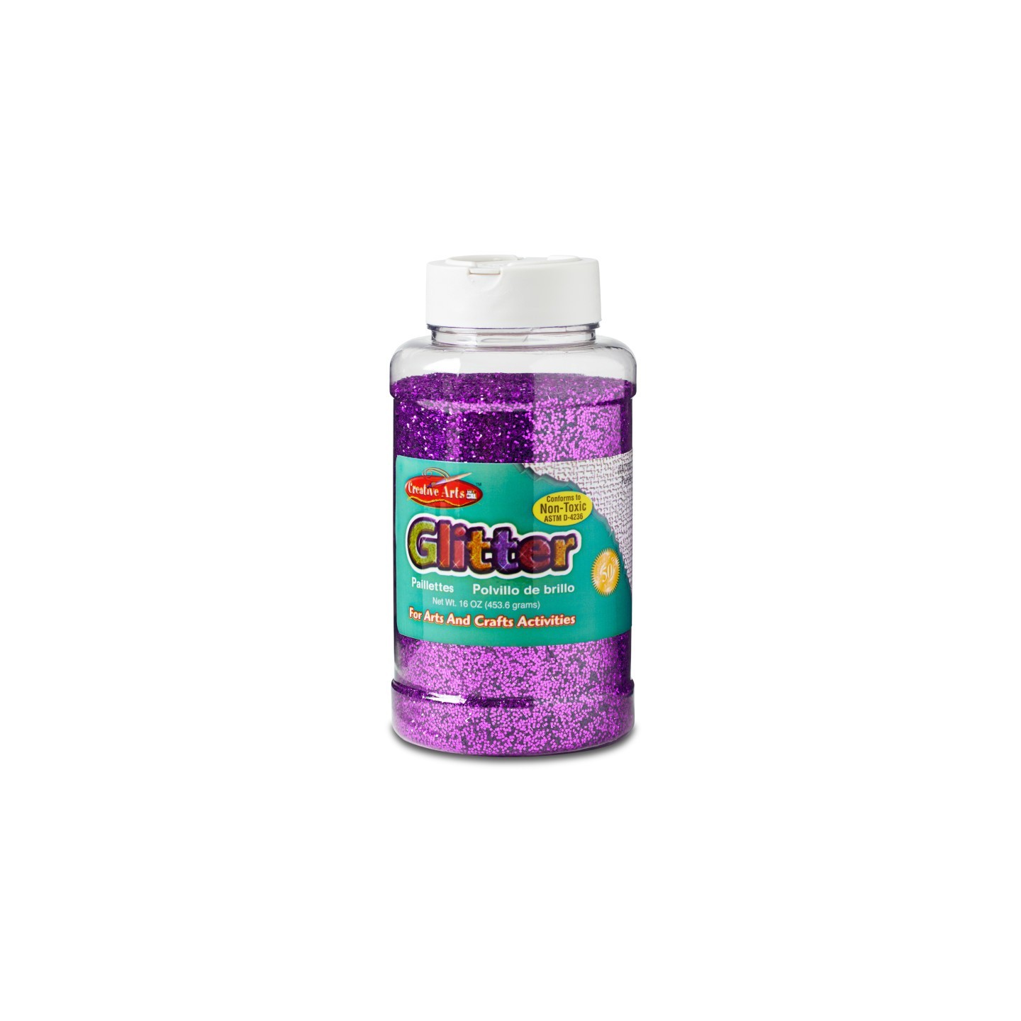 Charles Leonard Creative Arts by Charles Leonard Glitter, 16 oz. Bottle, Purple