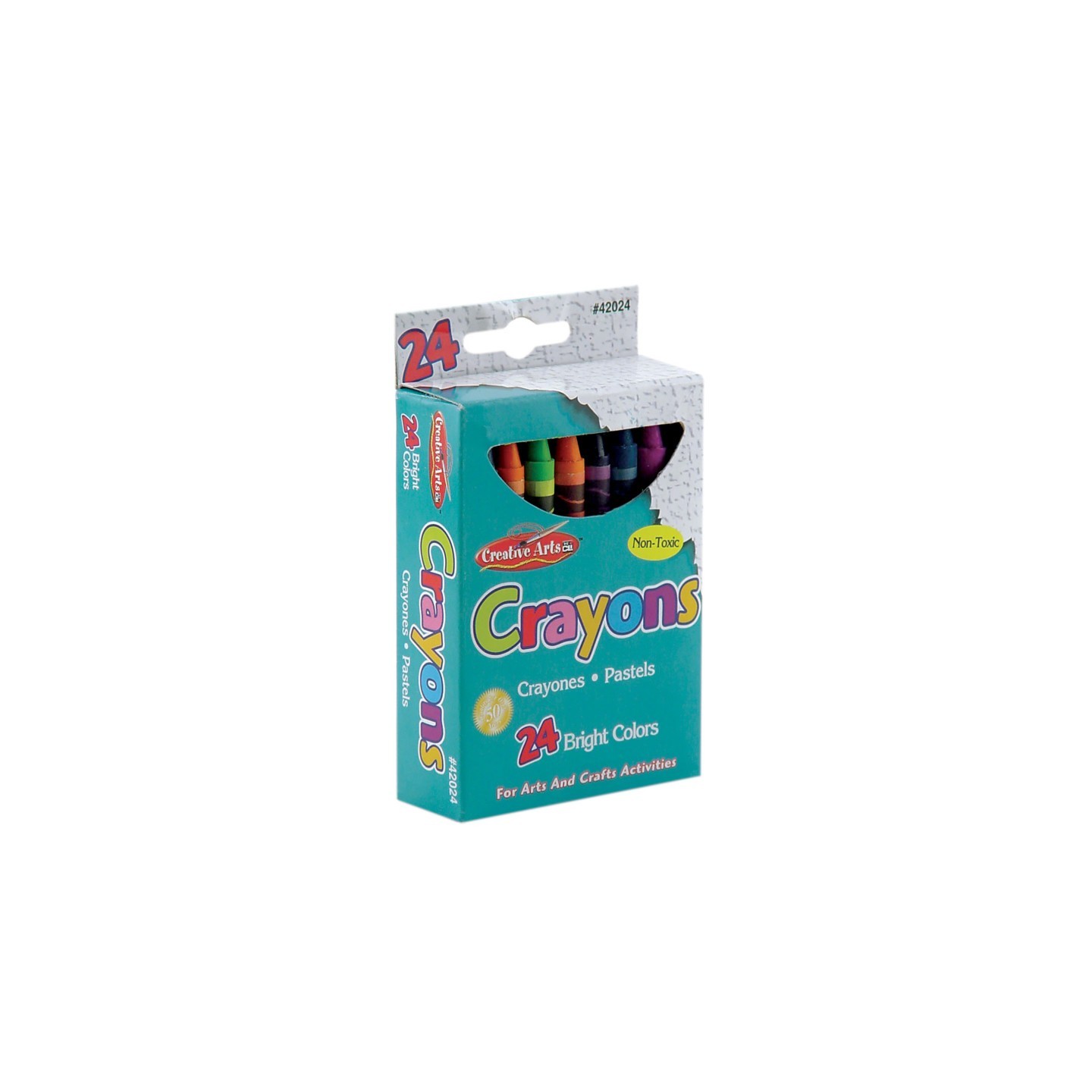 Charles Leonard Crayons, Assorted Colors, Box of 24