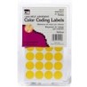 Charles Leonard Color Coding Dots, Self-Adhesive Labels, 0.75 Inch Diameter, Yellow, 1000-Count
