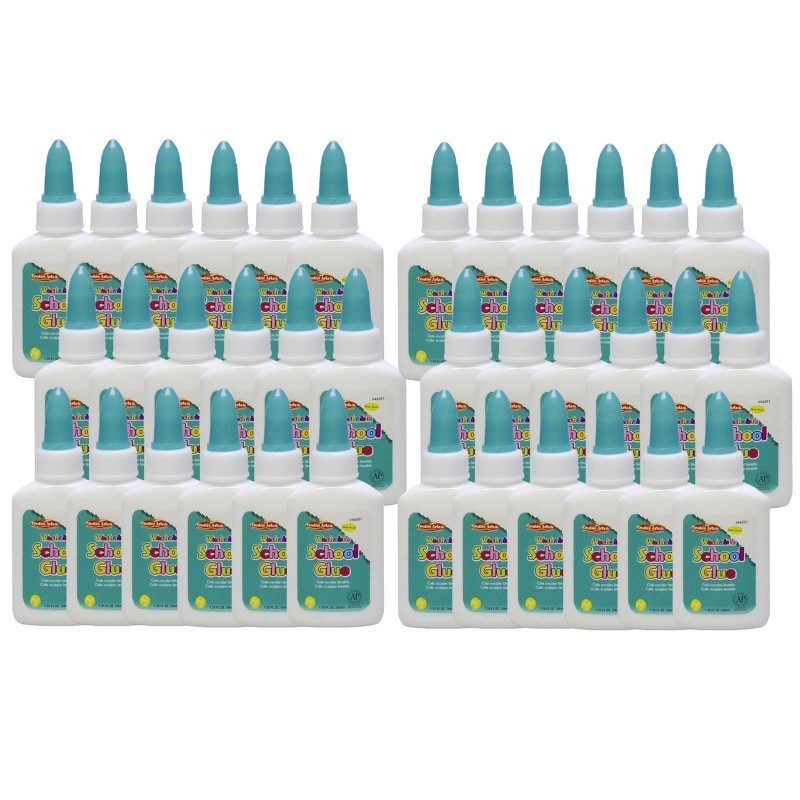 Charles Leonard Economy Washable School Glue, 1.25 oz, Pack of 36