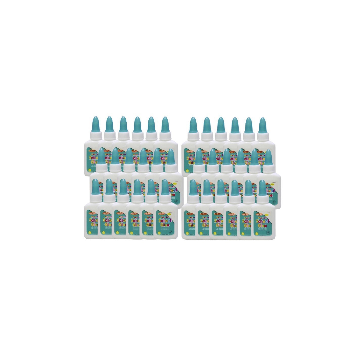 Charles Leonard Economy Washable School Glue, 1.25 oz, Pack of 36