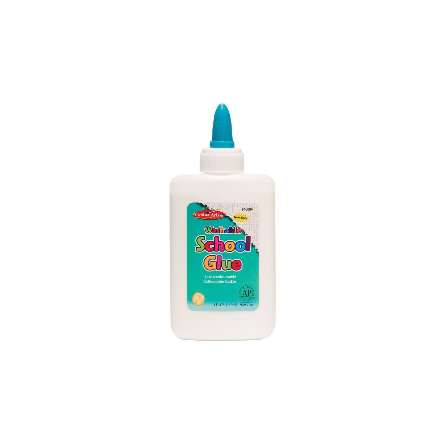 Charles Leonard Creative Arts™ All-Purpose School Glue, AP Certified, 4 oz. Bottle, White
