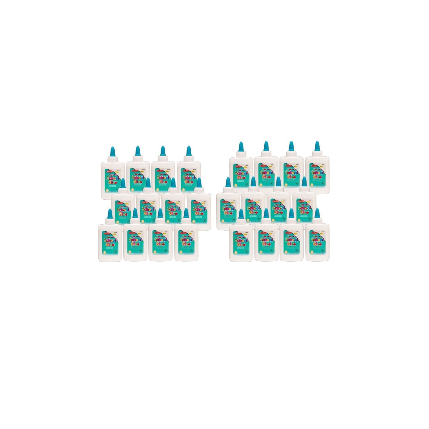 Charles Leonard Economy Washable School Glue, 4 oz, Pack of 24